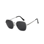 Unisex Grey Lens & Gunmetal-Toned Other Sunglasses with UV Protected Lens